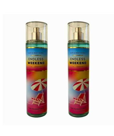 Bath & Body Works Fine Fragrance Mist Set of 2 Bottles 8oz Per Bottle (Endless Weekend)