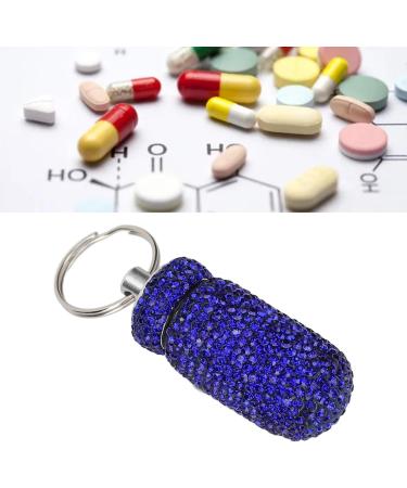 Portable Keychain Medicine Case | Waterproof Rhinestone Mini Pill Organizer for Travel - Buy Online on GoSupps.com
