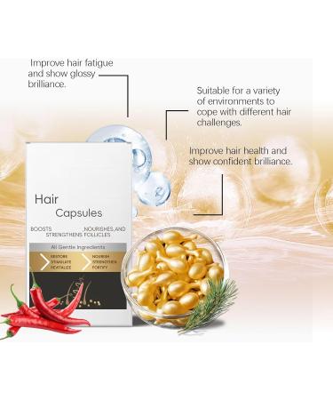  Generisch Hair Restoration Capsules - Pack of 30 Ginger Hair Growth Capsules - Anti-frizz - Regenerates and thickens hair by nourishing the scalp and hair follicles - Buy Online on GoSupps.com