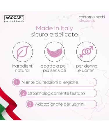  Agocap Eye Cream Designed for Bags and Dark Circles Anti-Wrinkle Hyaluronic Acid Olive Oil Moisturizing Treatment - 15ml Agocap - Buy Online on GoSupps.com