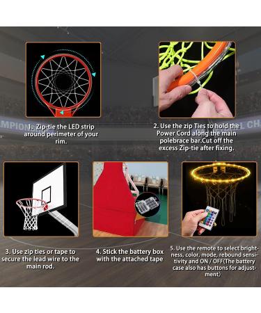 Remote Control LED Basketball Hoop Light | 17 Colors | Waterproof | Kids Night Outdoor Play & Training - Buy Online on GoSupps.com