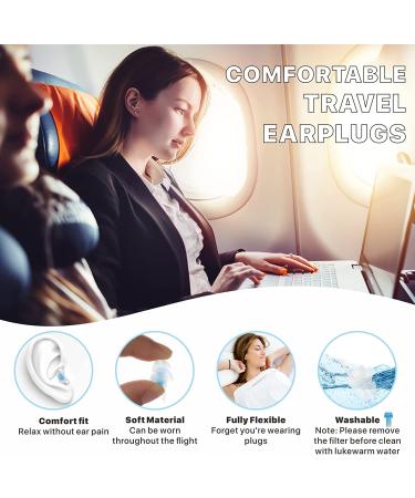 Airplane Ear Plugs [2 Pairs] - Pressure Relief & Noise Reduction for Adults & Kids - Reusable & Super Soft - Hearing Protection - White - Buy Online on GoSupps.com