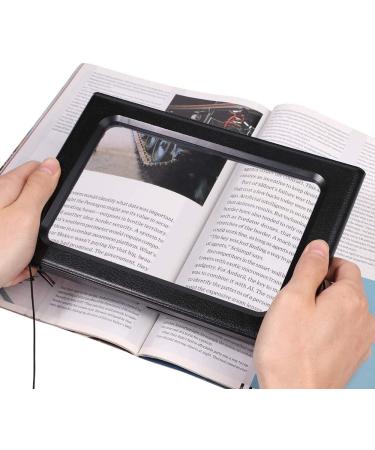 3X Large Hands-Free Full-Page Magnifying Glass with LED Light - Foldable & Portable for Elderly and Kids - Buy Online on GoSupps.com