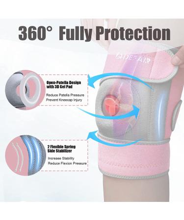 Women's Knee Support Brace for Arthritis Pain Relief - Adjustable Compression Sleeves with Gel Pad and Stabilizer for Injury Recovery - XS-M (11-15 inches) - Buy Online on GoSupps.com