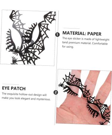 minkissy 2 Pairs Eye Shadow Stickers False Eyelashes Eye Stickers Makeup Halloween Temporary Eye Scary Eye Sticker Bat Face Decal Spider Stickers Girl Paper Child - Buy Online on GoSupps.com