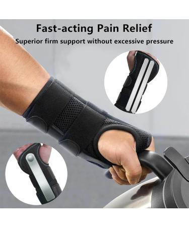 YivnuioL Wrist Support with 3 Metal Splints Day Night Carpal Tunnel Wrist Splint for Men Women Wrist Splint for Tendonitis Arthritis Pain Relief Sprained Sports Protect(Right M) Right M - Buy Online on GoSupps.com