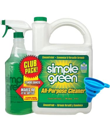 Simple Green All-Purpose Cleaner Bundle | 140 oz Refill + 32 oz Trigger Spray + Collapsible Funnel | Eco-Friendly & Effective Cleaning Solution - Buy Online on GoSupps.com
