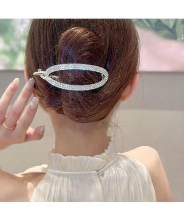 French Crystal Twist N Clip 3PCS Non Slip Hair Barrettes - Strong Clamp Jaw Claws for Women - Buy Online on GoSupps.com