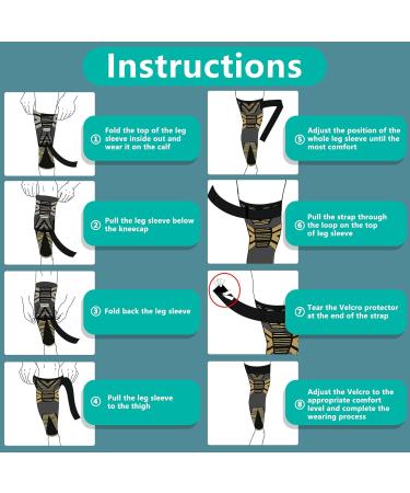 Dr. Welland Copper Infused Leg Sleeves (PAIR) - Arthritis Meniscus Tear ACL/MCL Pain Relief - Thigh & Calf Support for Men & Women - Buy Online on GoSupps.com