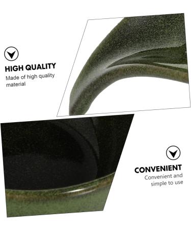 OUNONA 1pc Side Dishes Ceramic Sauce Dispenser Pinch Bowls Appetizer Caviar Cup Mini Sauce Jug Saucer Plate Snack Serving Dish Spice Dish Vinegar Japanese-Style Ceramics Dessert re-usable 11x7.5x5CM Green - Buy Online on GoSupps.com