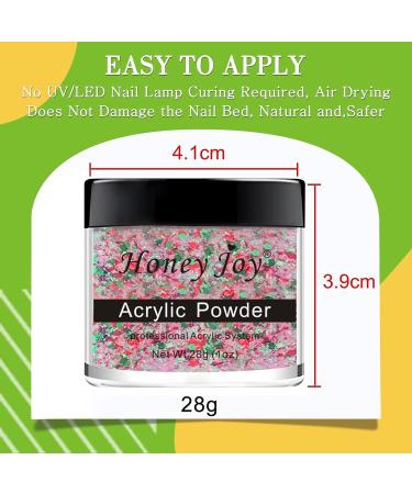Christmas Glitter Red Green Acrylic Nail Manicure Powder - 28g/box (No.35) - Buy Online on GoSupps.com
