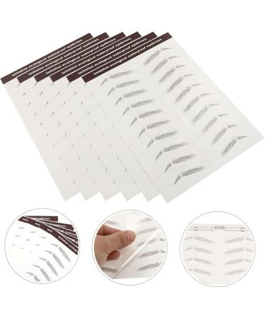 NOLITOY 6pcs Eyebrow Stickers Bionic Eyebrow Women False Eyebrows False Eyebrows Cosmetics Make up Shaper 4d 5.8X1X0.1CM Brown - Buy Online on GoSupps.com