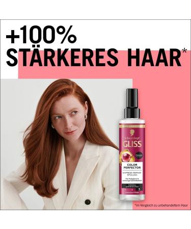 handle Gliss Color Perfector Express Repair Conditioner 4 x 200 ml hair conditioner for tinted dyed or colored hair heat protection up to 230 C 200 ml 4er Pack - Buy Online on GoSupps.com