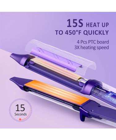 2 in 1 Hair Straightener & Curler - Professional Flat Iron for All Hairstyles | Fast Heating 13 Modes Auto Off - Perfect Gift for Women & Girls - Buy Online on GoSupps.com