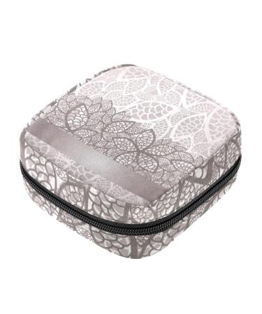 Luxury napkin storage bag with leaves top pressure portable for women teenagers girls menstrual cup nursing insert holder