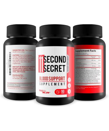 11 Second Secret Blood Support Supplement - Our Best Sugar Health Blood Health Formula - Advanced Blood Health Formula - Turmeric Berberine Cinnamon Gl Pro Gluco Elixir Blood Cleanse - Buy Online on GoSupps.com