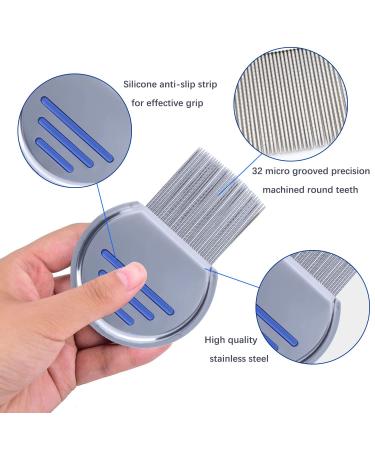 OBSCYON Double Sided Metal Head Lice Comb - 6Pcs Hair Comb Set - Buy Online on GoSupps.com