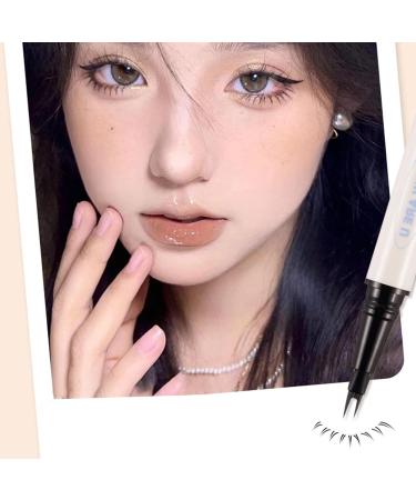 Double Tip Lower Eyelash Liner - Waterproof Smudge Proof Lower Lash Liner Liquid Eyeliner Super Slim Eye Liner Natural Lower Eyelashes for Eye Makeup Kagrote 01# Rebel Black Gray - Buy Online on GoSupps.com