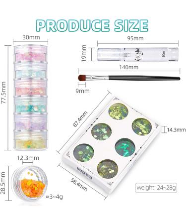  EONFAVE EONFAVE Holographic Body Glitter Pens Glitter Gel Glitter Pens Glitter Gel Body Glitter Pens Color Changing Holographic Pen for Festival Halloween Rave Party Body (02) - Buy Online on GoSupps.com