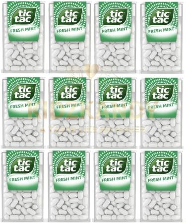 Tik Tak Mints 12 Pack | Fresh Mints for Refreshing On the Go for Refreshing Moments, Pocket Size Packets