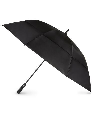 totes Automatic Open Extra Large Vented Canopy Golf Stick Umbrella, Black