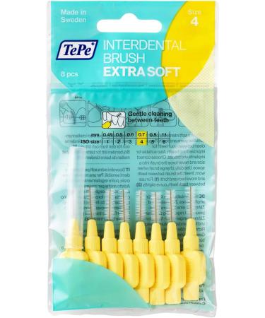 TEPE X-Soft Interdental Brushes 0.7 mm - Pack of 8 Light Yellow | Best International Shipping - Buy Online on GoSupps.com