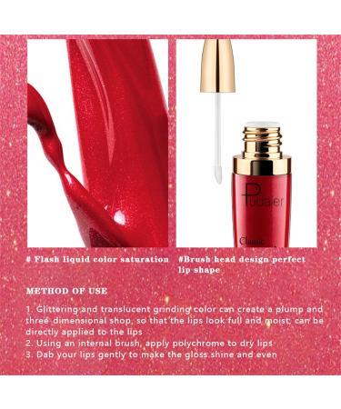 Metallic Sparkly Lip Gloss - Diamonds Pearl Shimmer Waterproof Non-Stick Cup 1ml | Luminous Glitter Lip Color - Buy Online on GoSupps.com