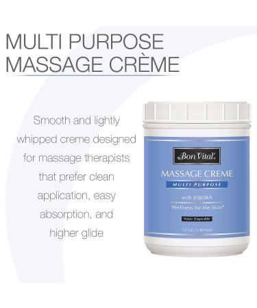 Bon Vital' Multi-Purpose Massage Cr me with Aloe Vera - 1/2 Gallon Jar - Buy Online on GoSupps.com