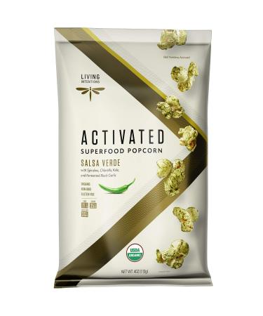 Living Intentions Organic Superfood Popcorn – Salsa Verde – NonGMO – Gluten Free – Vegan – 4 Ounce Unit Salsa Verde 4 Ounce