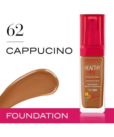 Bourjois Healthy Mix Anti-Fatigue Liquid Foundation 30ml - Shade 62 Cappuccino - Buy Online on GoSupps.com