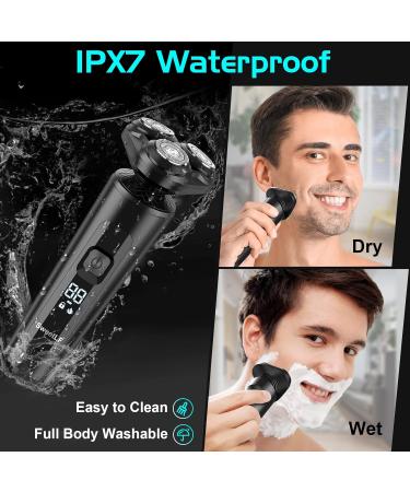 2024 Electric Shaver for Men | Rechargeable Type-C IPX7 Waterproof LED Display | Close & Clean Shave | 120 Min Use Time | 2 Years Warranty | Black - Buy Online on GoSupps.com