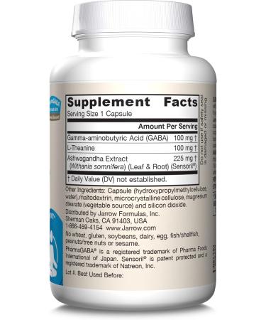 Jarrow Formulas GABA Soothe - 30 Veggie Caps for Relaxation & Stress Relief - Buy Online on GoSupps.com