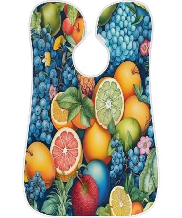 Blueberry Lemon Strawberry Beard Bib Apron - Men's Beard Hair Catcher for Shaving | Perfect Father's Day & Christmas Gift for Dad & Husband - Buy Online on GoSupps.com