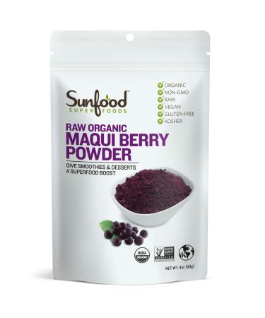 Sunfood Superfoods Raw Organic Maqui Berry Powder 4 oz (113 g)
