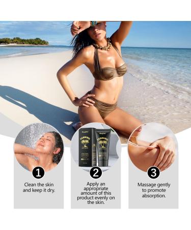 TUITUII Intensive tanning gel carrot tanning gel selftanner for fast tanning tanning accelerator sun cream tanning cream with coconut oil and vitamins E for indoors and outdoors 60 ml - Buy Online on GoSupps.com