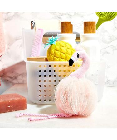 Pink Flamingo Loofah Bath Sponge Body Scrubber - 3 Pack (3.5 x 11.5 Inches) - Buy Online on GoSupps.com