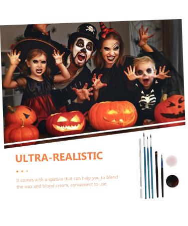 FOMIYES Halloween Scar Cream Kit - 3 Sets Special Effects Skin Wax & Stipple Sponge for Realistic Wound Makeup - Perfect for Halloween - Buy Online on GoSupps.com