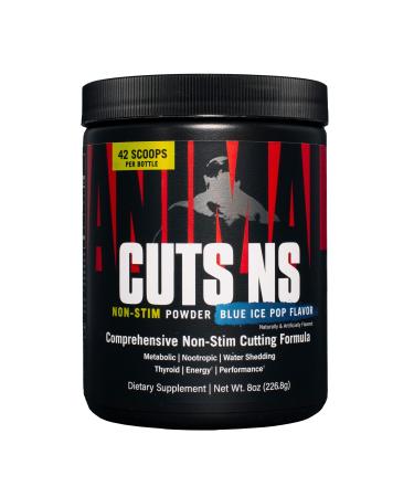 Universal Nutrition Animal Cuts NS Powder (ICE POP) Diet & Definition Supplement for Weight Management - stimulates metabolism & reduces water retention without caffeine 42 Portions Blue Ice Pop 42 Portions (1 Series)