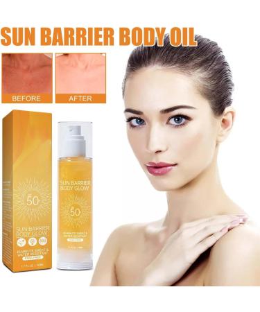 Sunscreen Oil Face and Body Sunscreen Oil Moisturizing and Shiny Sunscreen Oil Shiny Body Oil Spf50 Protection 50ML (3PCS) - Buy Online on GoSupps.com