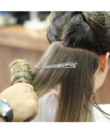DonLeeving Duckbill Hair Clips - 6pcs Hollow Metal Non-Slip Alligator Clips (Silver Tone) for Effortless Styling - Buy Online on GoSupps.com