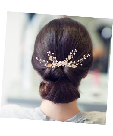 Ipetboom delicate hair comb exquisite hair comb grace Miss hair accessories pearl prom decorate gold hair accessories accessories hair hair comb manual Metal hair wedding decor - Buy Online on GoSupps.com