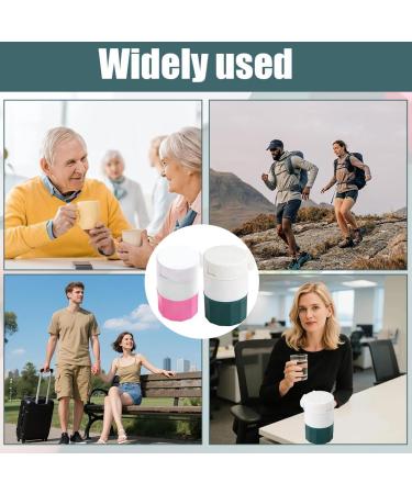 2 Pi ces Coupe Medicaments/Broyeur Comprim s/Tablet Storage Coupe Compar Facile Transporter Tournez Et Broyez Les Comprim s Couper et Stocker des M dicaments (Vert + Rose) - Buy Online on GoSupps.com