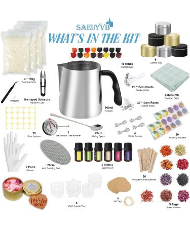 Candle Making Kit with Soy Wax, Essential Oils, Candle Tins - DIY Arts and Crafts Supplies - Buy Online on GoSupps.com