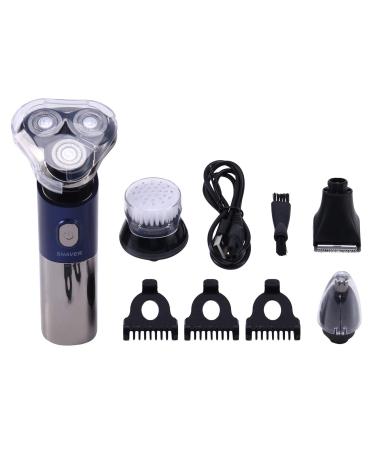 RIYAN 4 in 1 Wet Dry Use Multifunctional Hair Clipper Rechargeable Cordless Electric Hair Clipper Men's Shaver Trimmer Blue