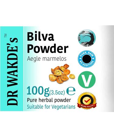 Bilva Fruit Powder 100g (3.5oz) - Bael Fruit/Aegle Mermelos - Organic, Pure and Natural - Buy Online on GoSupps.com