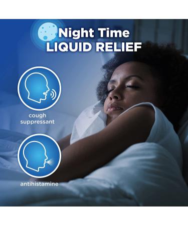 Amazon Basic Care Nighttime Cough Cherry Syrup 12 Fl Oz - Pack of 1 - Buy Online on GoSupps.com