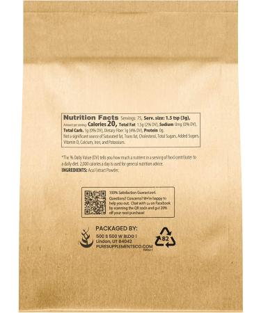 Organic Acai Berry Powder (8 oz) - Superfood, Vegan, Non-GMO, Gluten-Free - Buy Online on GoSupps.com