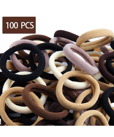 100pcs Seamless Hair Ties for Thick Hair - Elastic Ponytail Holders for Women and Girls - Buy Online on GoSupps.com