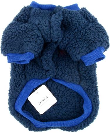 Zunea Winter Coat for Small Dogs | Fleece Warm Dog Sweater & Jacket | Puppy & Cat Clothing | Blue XXL | Perfect for Chihuahuas & Pets - Buy Online on GoSupps.com