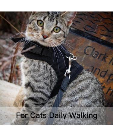 PUPTECK Soft Mesh Cat Vest Harness & Leash Set - Escape Proof for Cats, Small Dogs, Rabbits - X-Large, Black - Buy Online on GoSupps.com